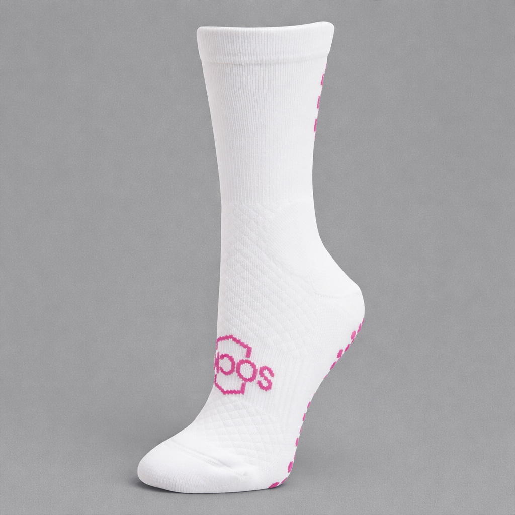 Grip Sock — White/Pink