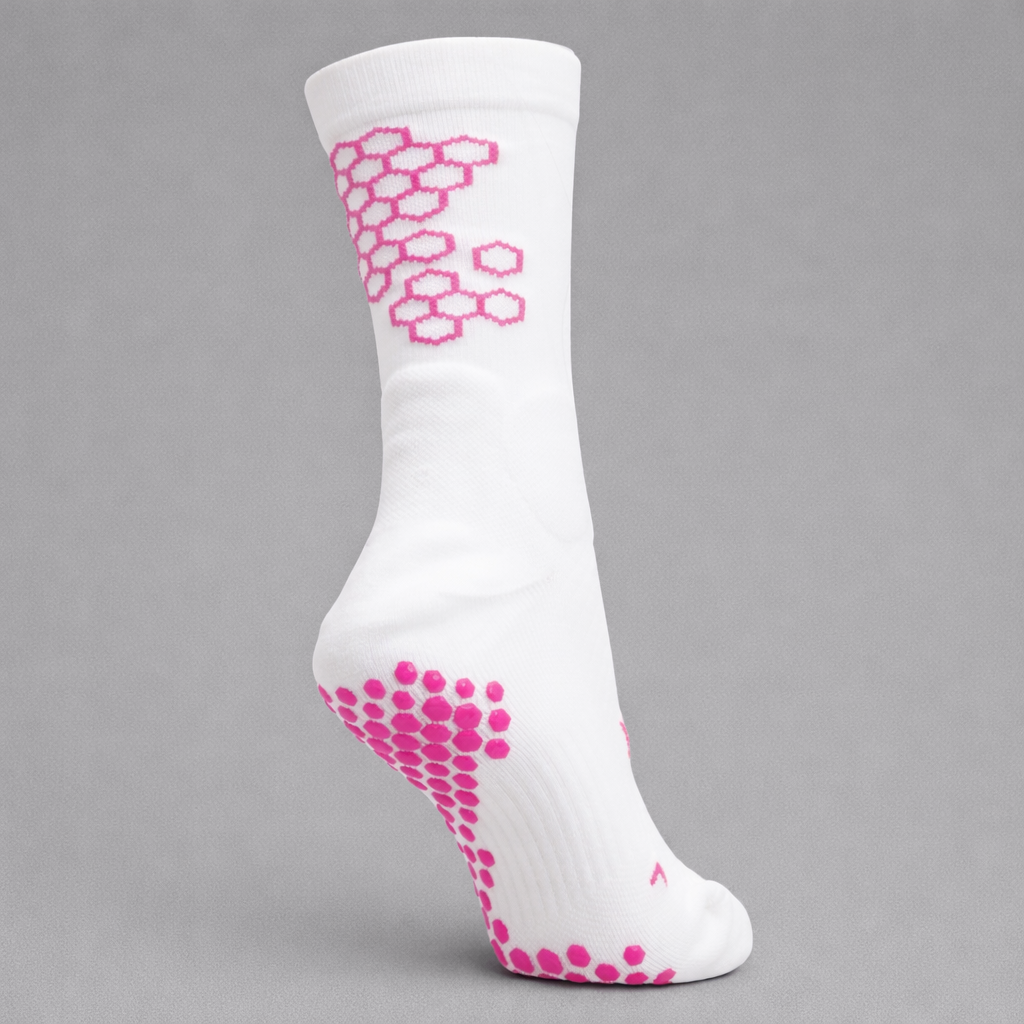Grip Sock — White/Pink
