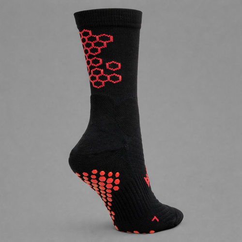 Grip Sock — Black/Red