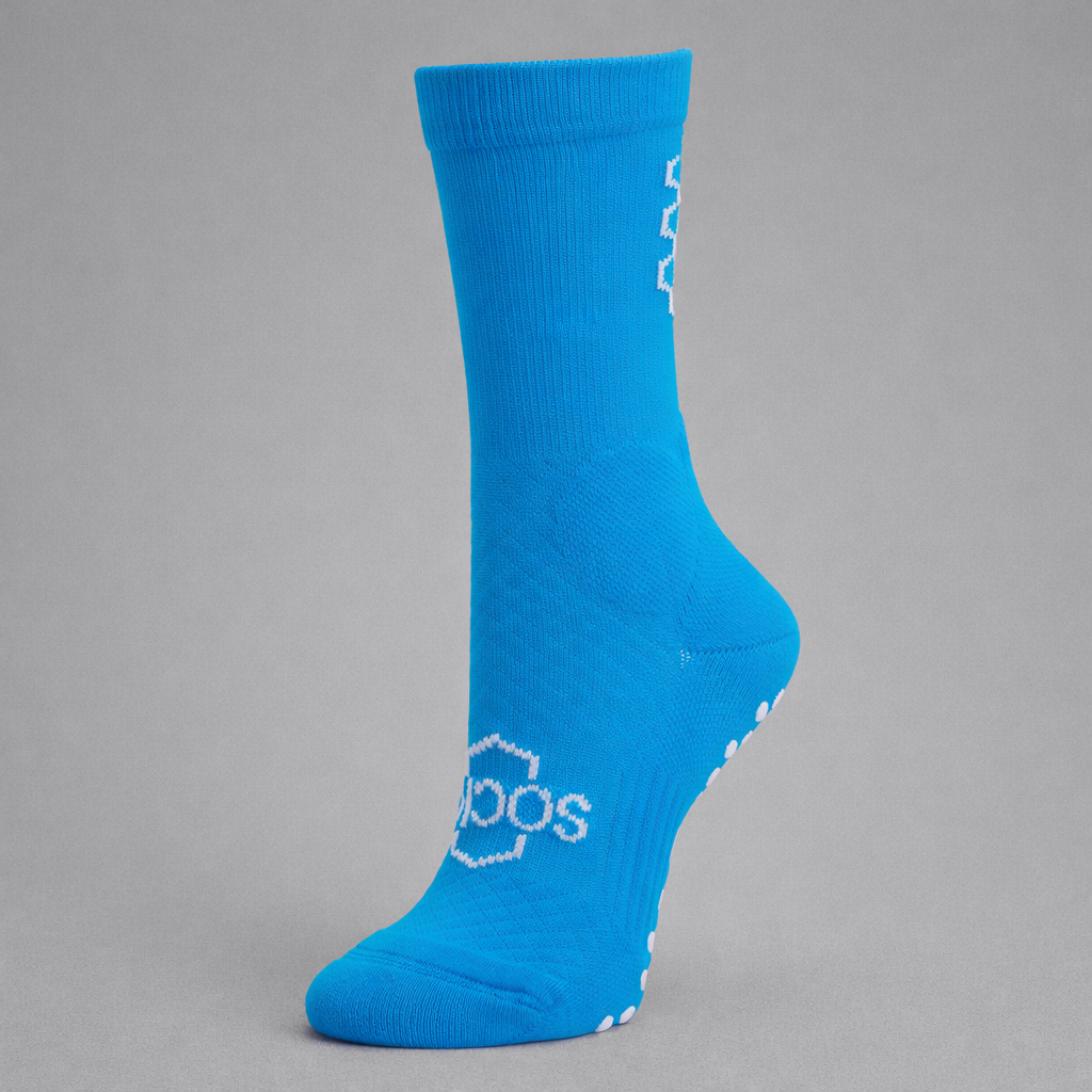 Grip Sock — Blue/White