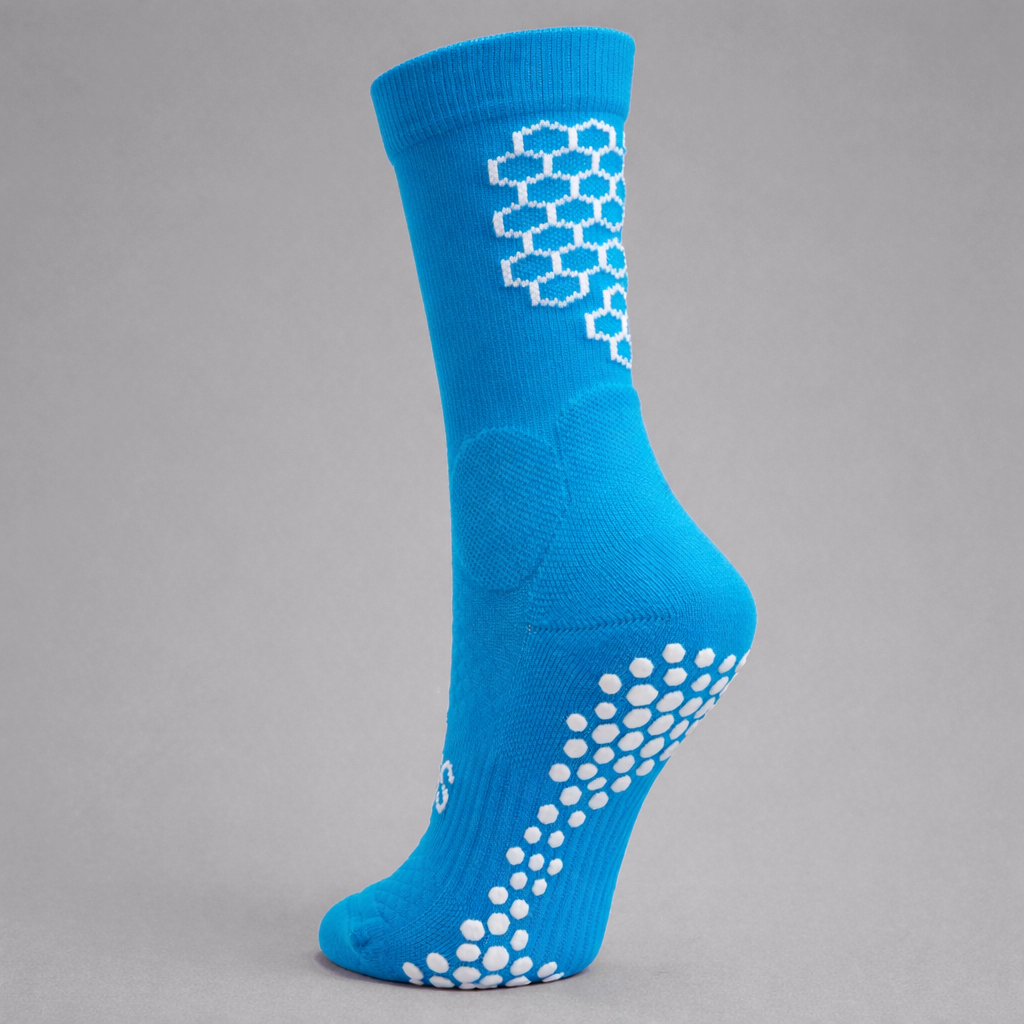 Grip Sock — Blue/White