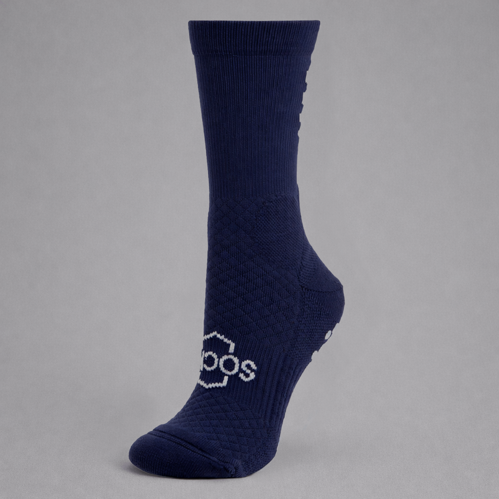 Grip Sock — Navy/White