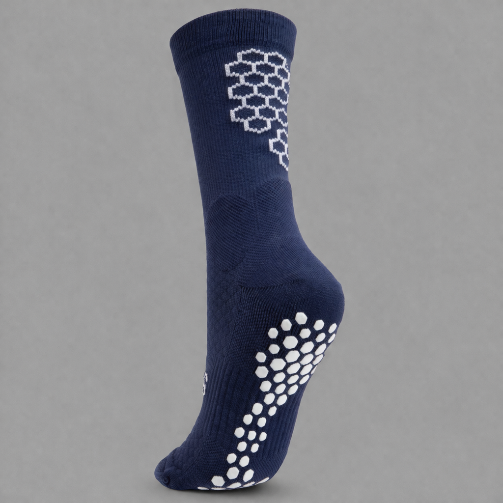 Grip Sock — Navy/White