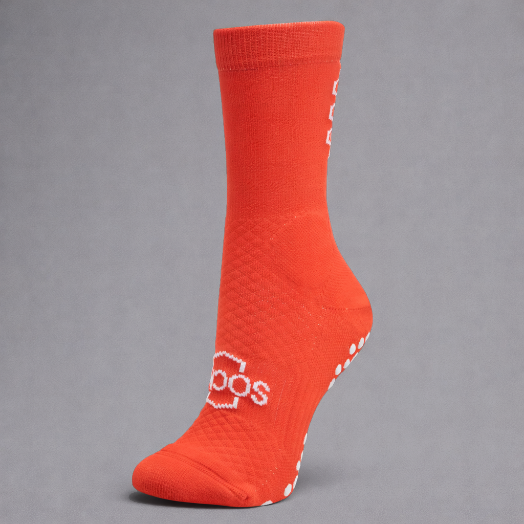 Grip Sock — Red/White