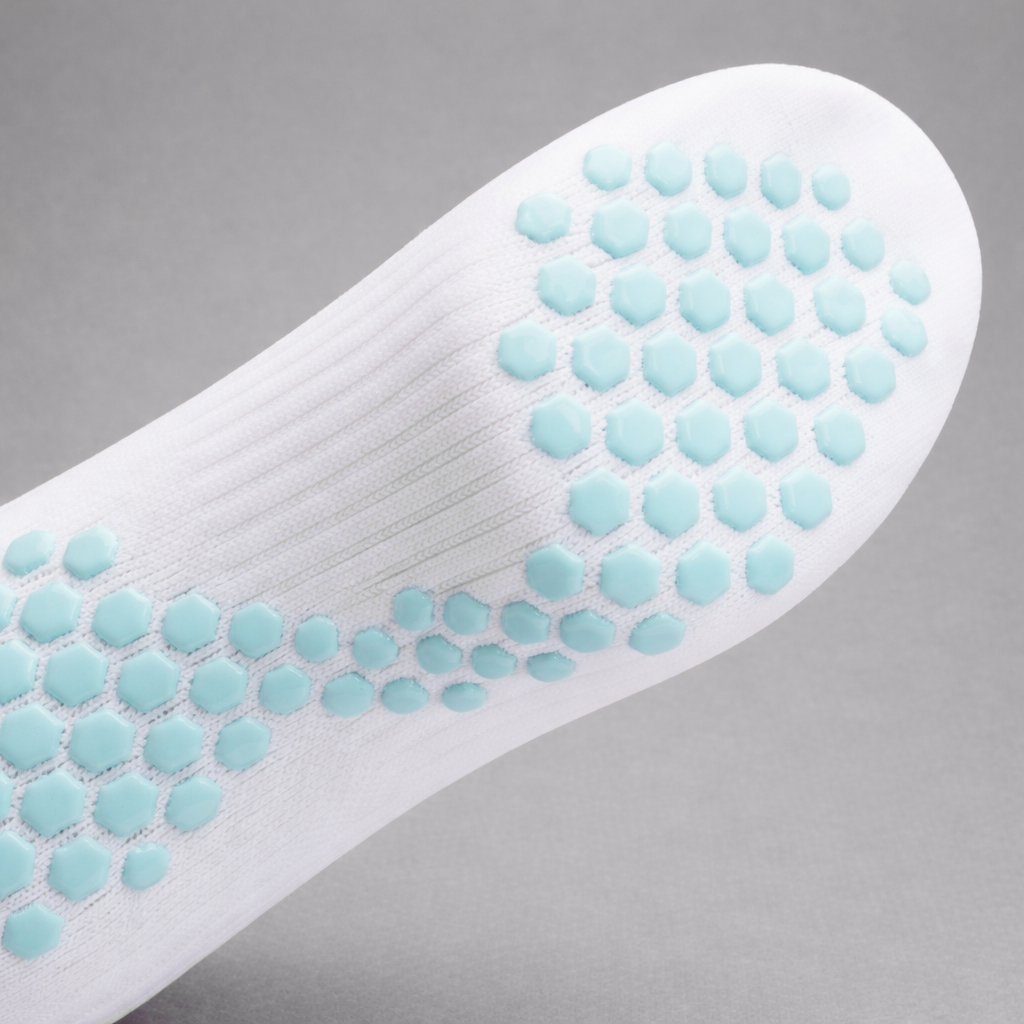 Grip Sock — White/Baby Blue